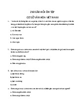 250 câu ôn tập cơ sở văn hóa Việt Nam-Trường đại học Văn Lang