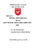 Phân tích hệ thống điều khiển hồi tiếp | Tiểu luận Điều khiển học