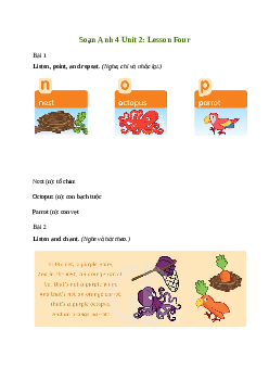 Giải Tiếng Anh lớp 4 Unit 2: Lesson Four | Family and Friends