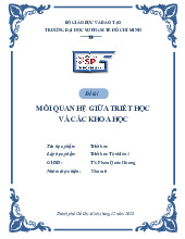 Mối Quan Hệ Giữa Triết Học và Khoa Học | Môn Triết học Mác - Lênin - Đại học Sư phạm Thành phố Hồ Chí Minh