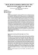 Thực hành xanh hóa chuỗi cung ứng thủy sản xuất khẩu tại Việt Nam | Môn Quản lý chuỗi cung ứng - Đại học Cần Thơ