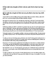 Kể lại một câu chuyện cổ tích mà em yêu thích chọn lọc hay nhất