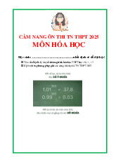 Cẩm nang ôn thi tốt nghiệp THPT 2025 môn Hóa học