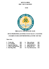 Đề tài:thị trường lao động-cơ sở lý luận và tác động của dịch covid 19 lên thị trường lao động Việt Nam | Tiểu luận môn Kinh tế vi mô 1 | Học viện Tài chính