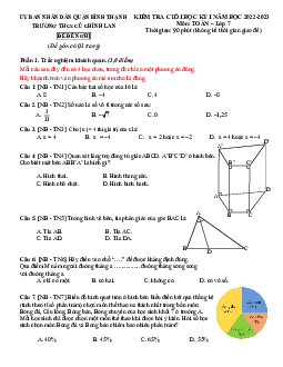 Đề đề nghị cuối kỳ 1 Toán 7 năm 2022 – 2023 trường THCS Cù Chính Lan – TP HCM