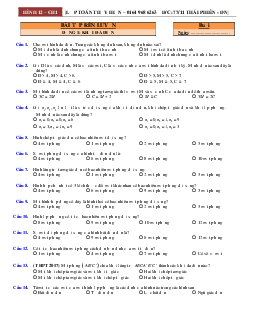 Trắc nghiệm khối đa diện và các dạng toán liên quan – Trần Thanh Hiền Toán 12
