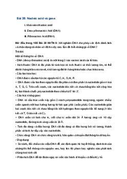 Giải Khoa học tự nhiên 9 Kết nối tri thức Bài 38: Nucleic acid và gene