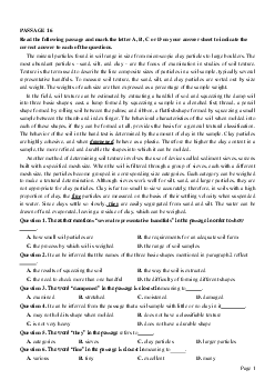PASSAGE 16_Theme 1. Environment and Nature (Môi trường và thế giới tự nhiên)