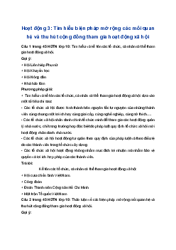 Giải Hoạt động trải nghiệm 10 Cánh diều: Hoạt động 3 chủ đề 5