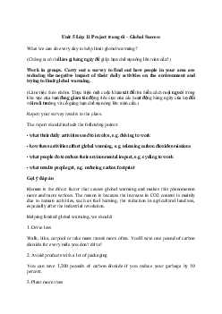 Giải Tiếng Anh 11 Unit 5: Project