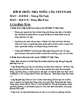 Hình thức nhà nước của Việt Nam | Trường Đại học Kinh tế – Luật, Đại học Quốc gia Thành phố Hồ Chí Minh