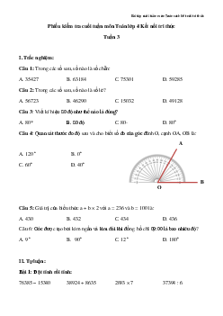 Bài tập cuối tuần Toán lớp 4 Kết nối tri thức - Tuần 3 (Nâng cao)