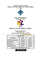 Quản lý cơ sở nuôi cá giống - Bài báo cáo thực tiễn | Môn Ngôn ngữ mô hình hóa - Đại học Cần Thơ