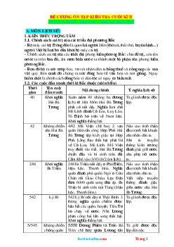 Đề cương ôn tập học kỳ 2 Lịch Sử Địa Lí 6 chân trời sáng tạo