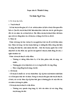 Soạn bài Thánh Gióng - Chân trời sáng tạo 6