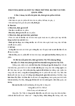 Phân tích, đánh giá nội dung và nghệ thuật của bài thơ Tây Tiến Ngữ Văn 10 Chân Trời Sáng Tạo