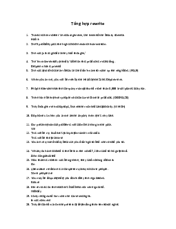 Top 175 câu Sentence transformation luyện thi Olympic 30-4