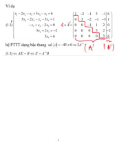 Bài giải tay ví dụ minh họa chương 1 | Môn toán cao cấp
