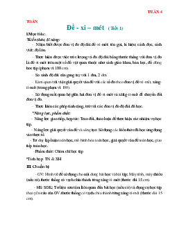 Giáo án Toán 2 tuần 4 sách Chân trời sáng tạo