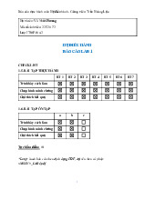 Mẫu Báo cáo thực hành lần 1 | Môn Hệ điều hành