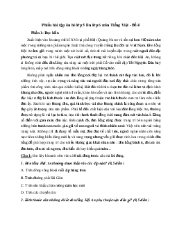 Phiếu bài tập ôn hè lớp 5 lên lớp 6 năm 2024 môn Tiếng Việt - Đề 4