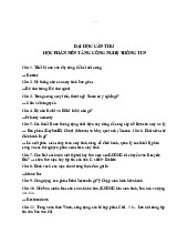 TRẮC NGHIỆM CUỐI KỲ HỌC PHẦN NỀN TẢNG CÔNG NGHỆ CNTT | Môn Công nghệ thông tin- Trường Đại học Lao động - Xã hội