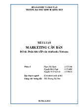 Phân tích STP của Starbucks Vietnam | Tiểu luận môn triết học mác - lênin