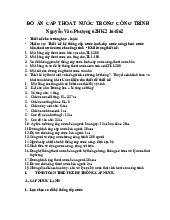 Đồ án cấp thoát nước trong công trình | Môn Đồ án cấp thoát nước - Đại học Xây Dựng Hà Nội