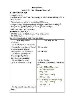Giáo án Toán lớp 4 Tuần 18 | Kết nối tri thức