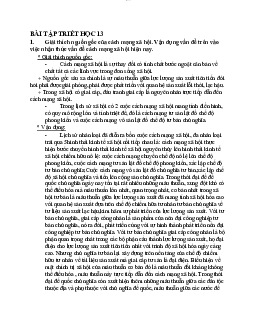Bài tập triết học 13 | Trường Đại học Giao thông Vận tải