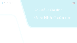 Giáo án điện tử Tự nhiên và xã hội 1 bài 3 Chân trời sáng tạo : Nhà ở của em