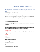 Ôn tập Quản trị nhóm làm việc môn Quản trị nhân lực | Trường Đại học Kinh Tế Quốc Dân