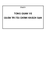 Tổng quan về Quản trị Khách Sạn môn Quản trị nhà hàng khác sạn | Trường Đại Học Nha Trang