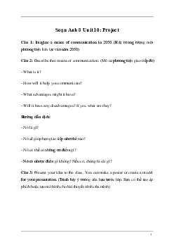 Giải Tiếng Anh 8 Unit 10: Project | Kết nối tri thức