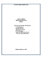 Bài Tập Nhóm Môn Kinh tế đầu tư | Đại học Kinh Tế Quốc Dân