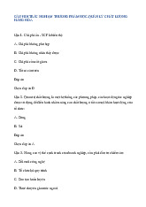 Câu hỏi trắc nghiệm về Quản lý chất lượng hàng hóa môn Thương phẩm học | Trường Đại học Kinh Doanh và Công Nghệ Hà Nội