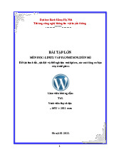 Bài tập lớn Đề tài: Tìm hiểu, cài đặt và thử nghiệm wordpress môn Linux hệ nhúng theo chuẩn kỹ năng ITSS | Trường Đại học Bách Khoa Hà Nội