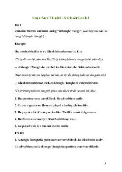 Giải Tiếng Anh 7 Unit 8: A Closer Look 2 | Global Success