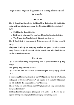Soạn bài Phục hồi tầng ozone: Thành công hiếm hoi của nỗ lực toàn cầu - Kết nối tri thức Ngữ văn lớp 10