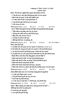 Câu hỏi trắc nghiệm Chương 1 Tâm lý học | Trường Cao đẳng Kinh tế Công nghiệp Hà Nội