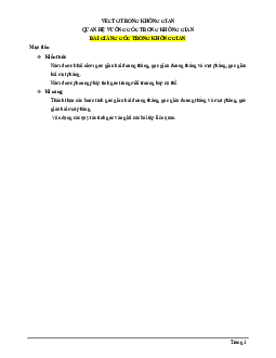 Bài giảng góc trong không gian