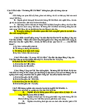 TOP câu hỏi trắc nghiệm ôn tập Môn Tư tưởng Hồ Chí Minh | Đại học Khoa học và Công nghệ Hà Nội
