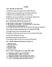 120 câu hỏi trắc nghiệm môn Sinh lý | Trường Đại học Kinh Doanh và Công Nghệ Hà Nội