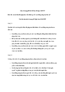 Bài viết của Lê Đạt đã giúp bạn hiểu thêm gì về hoạt động sáng tạo thơ ca | Ngữ văn 10 Kết Nối Tri Thức