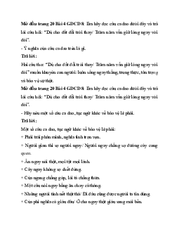Giải SGK Giáo dục công dân 8 bài 4: Bảo vệ lẽ phải | Kết nối tri thức