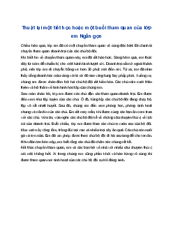 Thuật lại một tiết học hoặc một buổi tham quan của lớp em | Tập làm văn 4