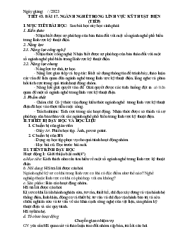 Giáo án Công nghệ 8 tiết 45 bài 17: Ngành nghề trong lĩnh vực kỹ thuật điện | Kết nối tri thức
