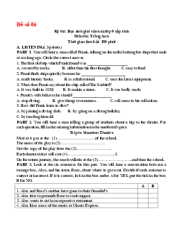 TOP 5 đề thi chọn học sinh giỏi văn hóa lớp 9 cấp tỉnh năm học 2022-2023 môn Tiếng Anh