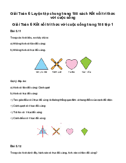 Giải Toán 6 Luyện tập chung trang 108 | Kết nối tri thức
