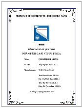 Báo cáo bài tập nhóm: Phân tích case study tesla - Môn quản trị học - Đại Học Kinh Tế - Đại học Đà Nẵng
